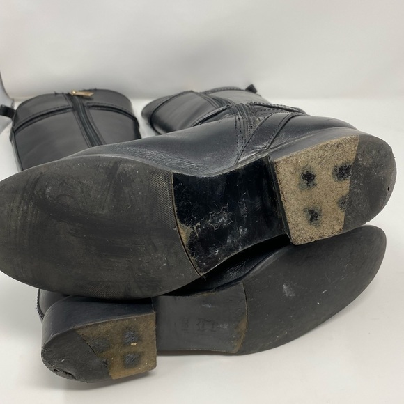 Women’s Tory Burch Leather Riding Boots with Gold Hardware - Picture 7 of 10